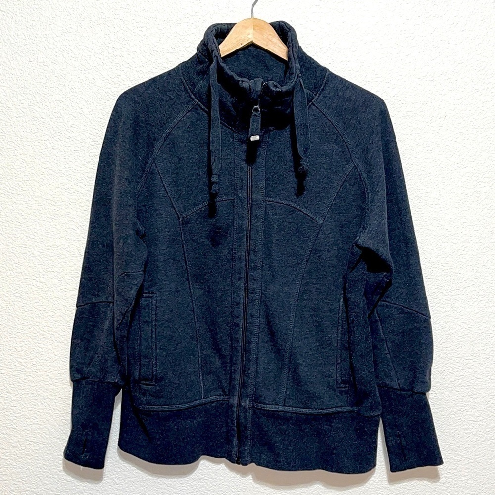 Mondetta Dark Grey Zipper Down Sweatshirt